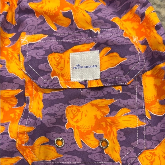 Peter Millar Purple and Orange Swim Trunks - Picture 4 of 9